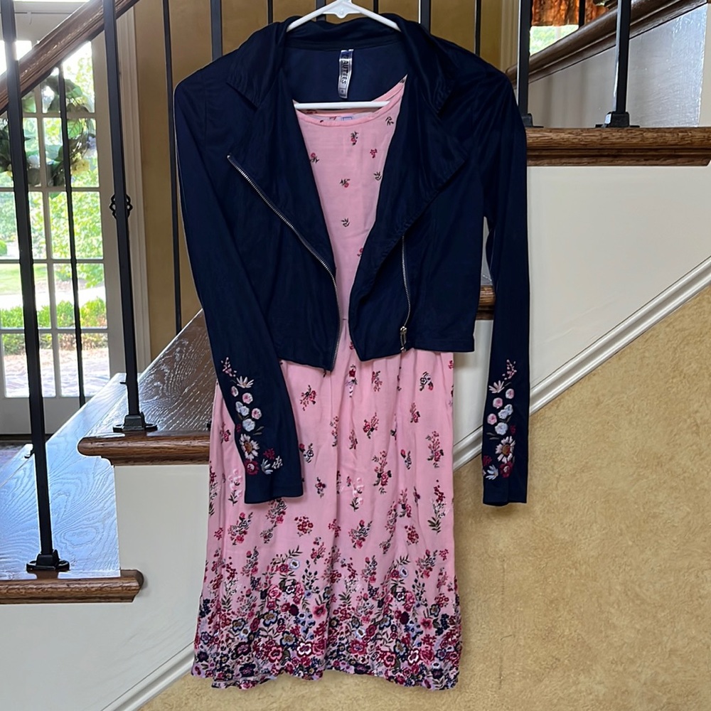 Beautees Girls Size 16 Floral Dress with Jacket
